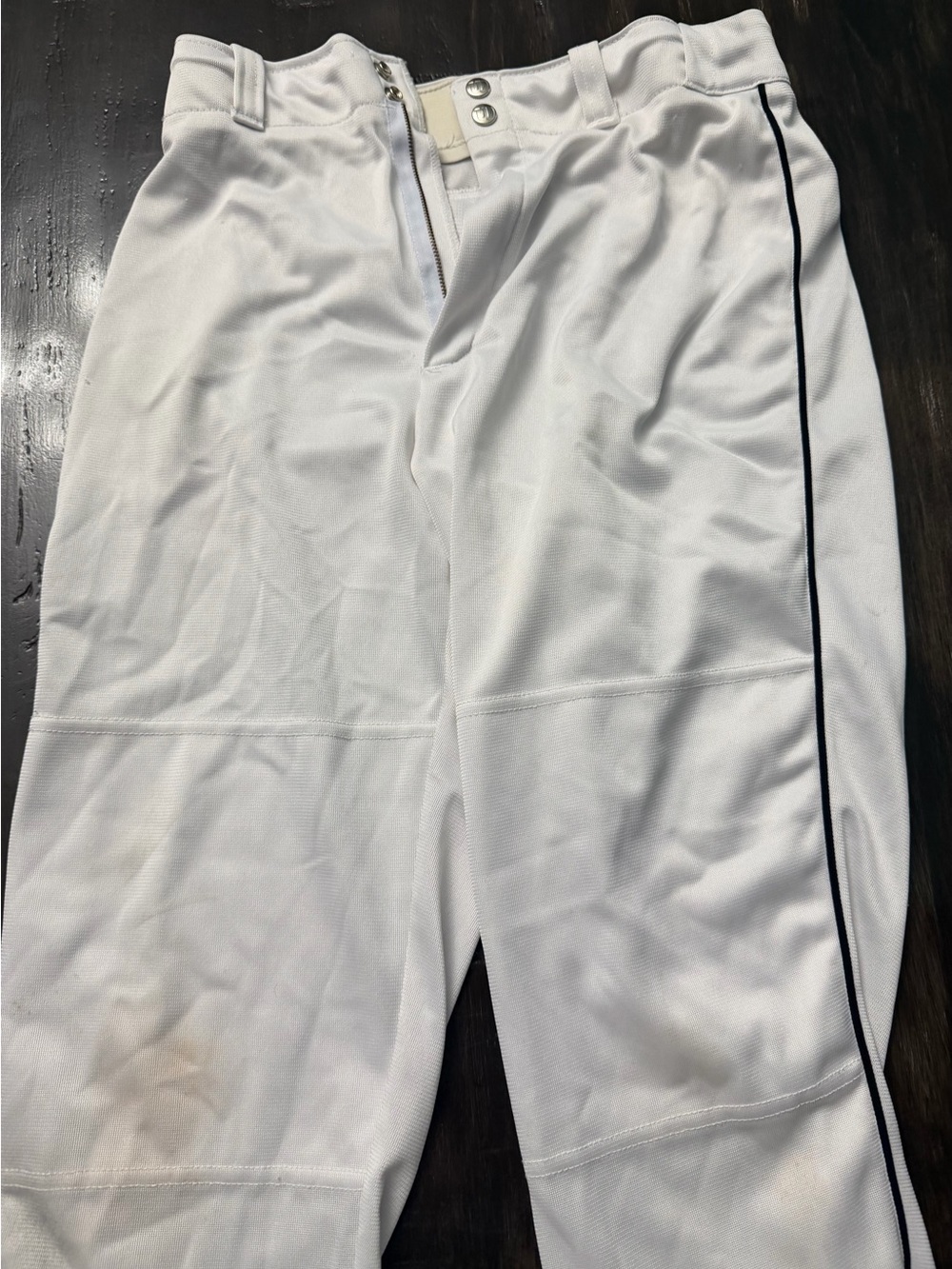Wilson White Baseball Pants with Black Piping